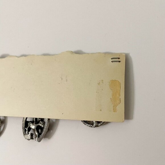 Vintage Western Faux Turquoise Charm Bracelet Cowboy Boots Horse Carriage Flaws - Picture 7 of 16